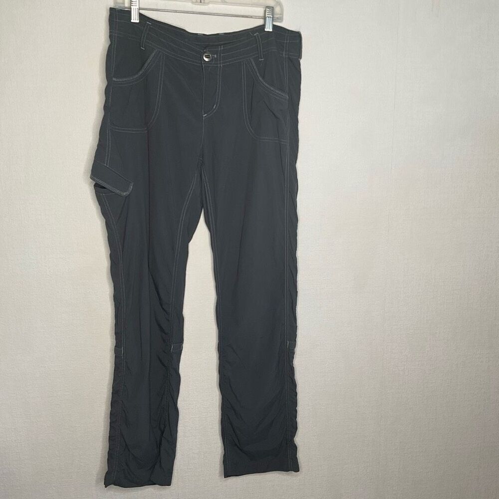 Kuhl Pant Women's 34 Roll Up Pants Cargo Utility Hiking waist 34 inseam 32 Gray
